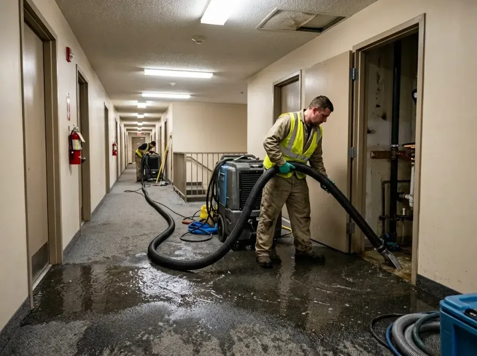 multi-unit-apartment-hallway-f-005 — frequently asked questions, Emergency Burst Pipe Water Extraction & Removal in McLendon…